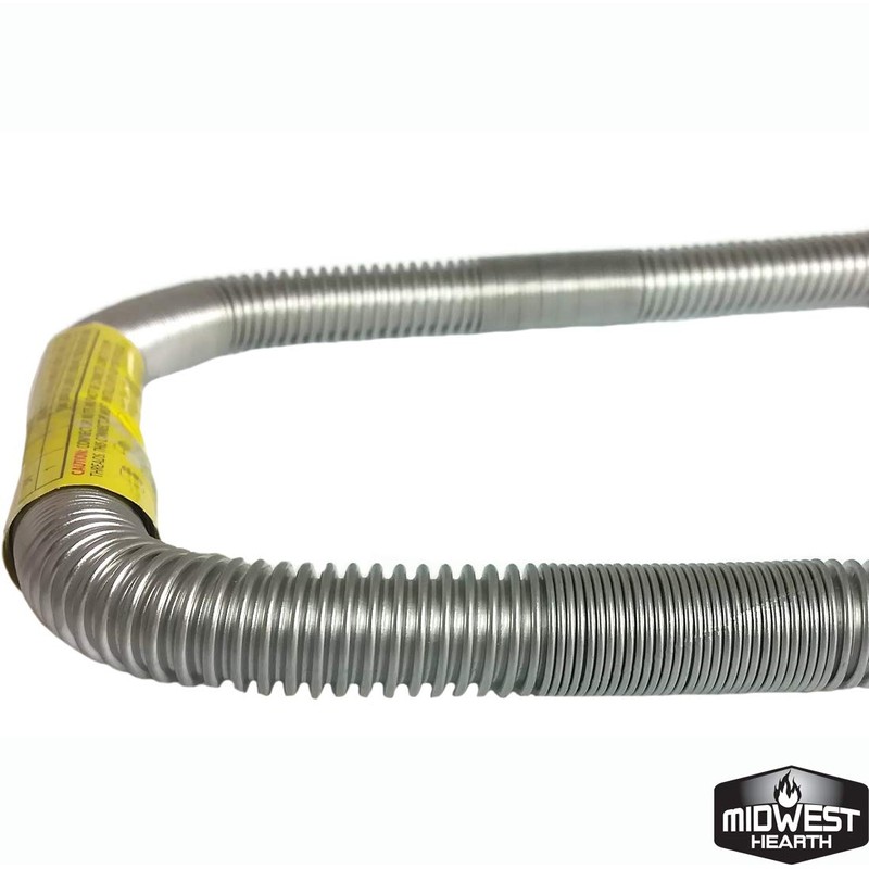 Midwest Hearth Whistle Free Gas Flex Line for Fire Pit
