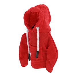 HEROFFIX 1 Pc Gear Shift Knob Cover Stick Shifting Handle Protector Hoodie Style Red Fabric