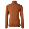 HieasyFit Women's Cotton Turtleneck Top Basic Layering Thermal Underwear Caramel