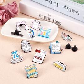 Crafans Cartoon Enamel Brooch Pins Set Metal Alloy Enamel Pin Badge for Backpacks Clothing Bags Accessories DIY Crafts, Metal