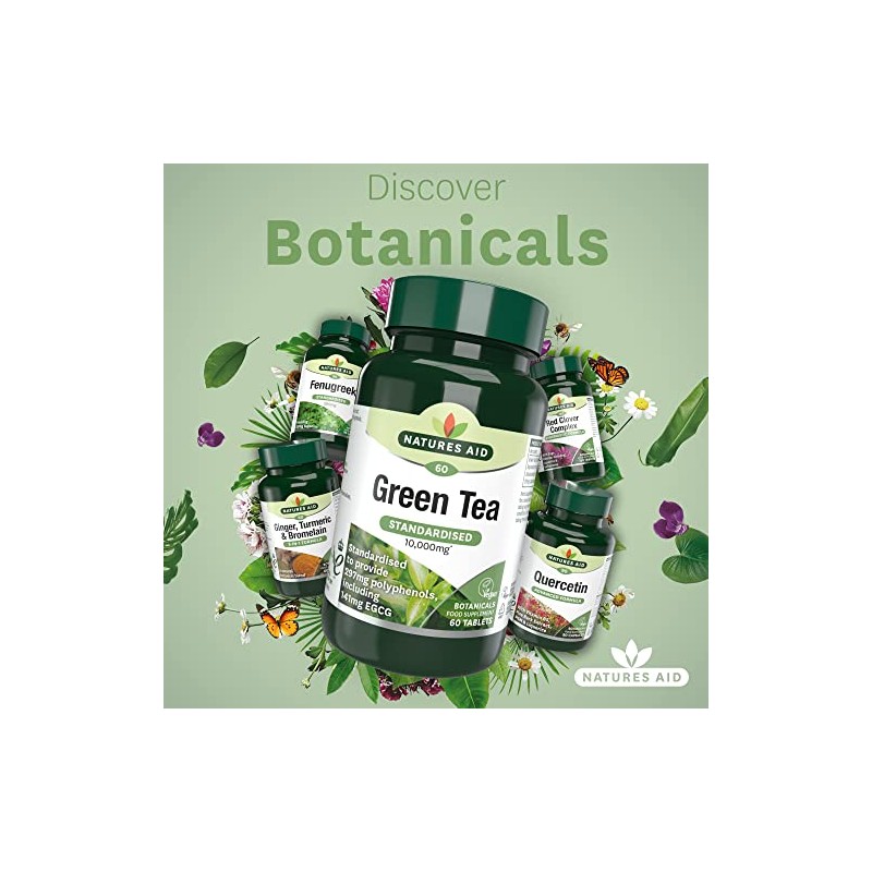 natures aid 10000 mg Green Tea Tablets - Pack of