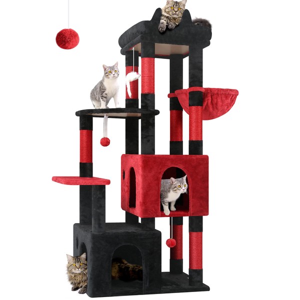 Globlazer Gothic Cat Tower for Indoor Cats, Heavy Duty Goth