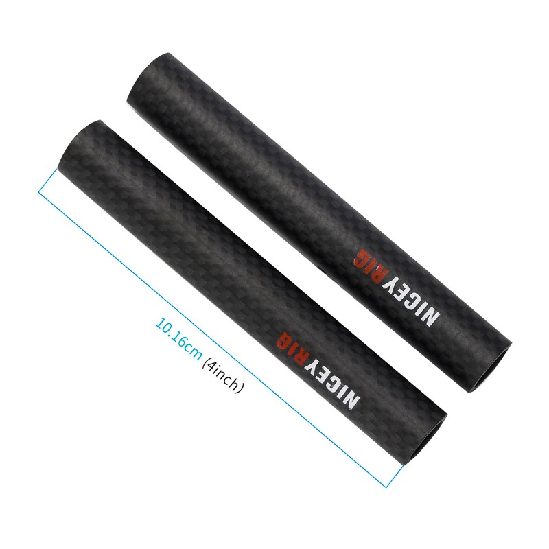 NICEYRIG Camera Carbon Rod (Pack of 2), Outer Diameter 0.6