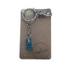Keyrings, novelty keychains, fun zipper, key rings (Blue Gummy Bear