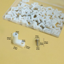 80 Pcs PCB Board Mounting Feet,with 80 Pcs Screws,Motherboard Standoffs L-Shape Plastic Feet,Circuit Board Standoffs,Console Motherboard Accessories Parts,Mounting Hardware