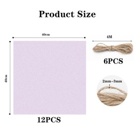 Gohytal Fabric Napkins, Linen Napkins, Reusable, Set of 12 Sustainable Linen Napkins, Fabric, Washable Napkins, Table Decoration for Kitchen, Birthday, Party, Cafe, Restaurant (Light Purple)