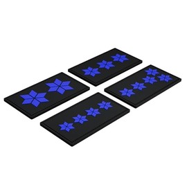 Patch Force - Rank badge police chief (POM) medium service (mD) - as a badge for police uniform, protective vest, insert bag, jacket or backpack - 3D rubber Velcro patch