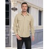 MoFiz Men's Corduroy Shirts Casual Lightweight Jacket Long Sleeve Button