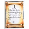 John 5:24 Bible Verse Fridge Magnet (2 x 3 inches)