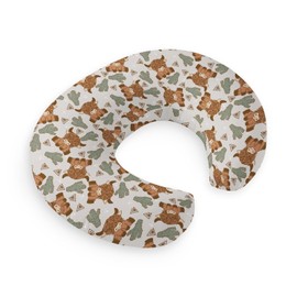 HawSkgFub Highland Cow Boho Cactus Nursing Pillow Cover for Baby Boys, Western Cowboy Desert Plant Breastfeeding Pillow Slipcover, Highlander Themed Cattle Pillowcase for Newborn Infant Cover Only