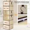 Hanging Closet Organizer 6-Shelf, Upgrade Hanging Shelves for Closet with