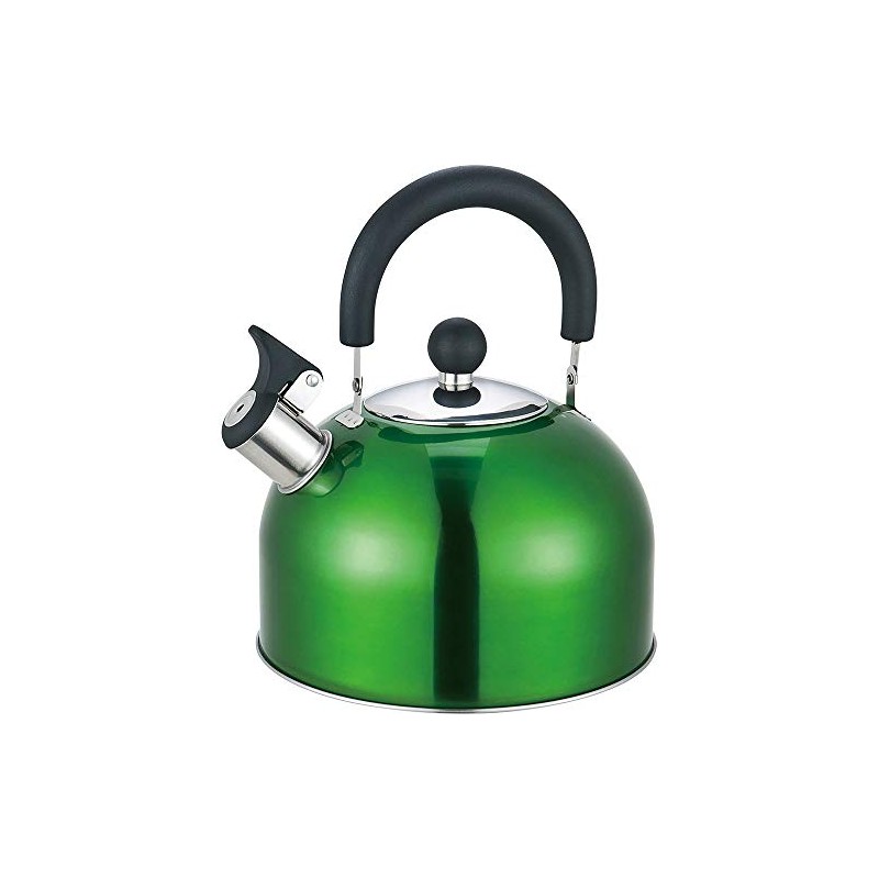 2.5 Litre Stainless Steel Portable Whistling Kettle DARK GREEN Camping