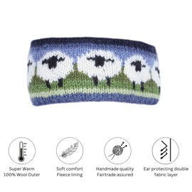 Pachamama Wool headband with sheep lock