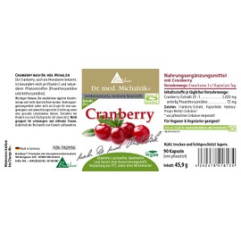 Cranberry Dr. Michalzik - Cranberry Extract 25x Concentrated - by BIOTIKON®