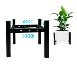 Indoor Outdoor Modern Plant Stand Mini 4 Legs Adjustable Metal Plant Stand for 5 -10 Inch Plant Potcolor: Black, Size: 15cm*19cm