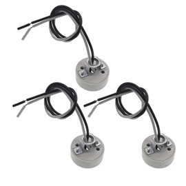 Gu24 Base Socket with Bracket,TWDRTDD Bi-Pin (GU24) Base Twist and Lock Base Lamp Holder with 14 Inch Wire (Pack of 3)