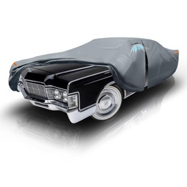 Waterproof Lincoln Continental(1988-2002) Car Cover with Breathable Vents, [2025 Upgrade] Premium Covers with Cotton Liner and Zipper Door, Sun Rain Snow Dust Uv Protection.(Gift with Towel)