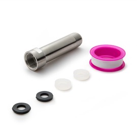 OFFO Shower Head Extension Arm 3 Inches, Brushed Nickel Shower Arm Extension Shower Head Extender Made of 304 Stainless Steel Shower Pipe Extension