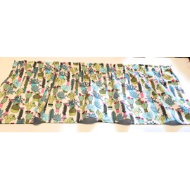Cactus Succulents Valance Sale Cotton Window Curtain Treatment 43W x 15L