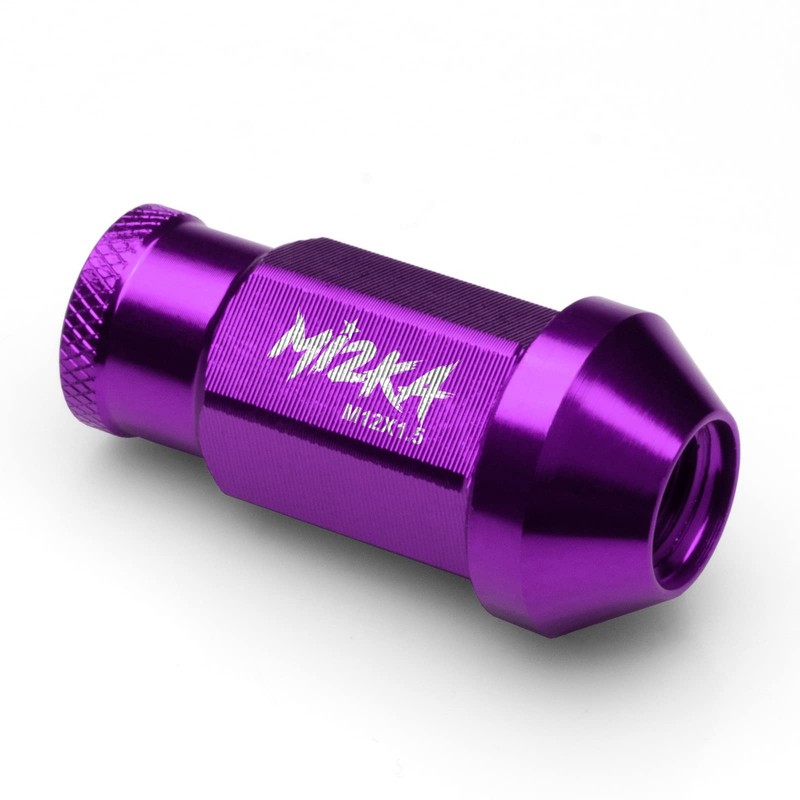 Purple 20 PCS M12x1.5 Lug Nuts Short 50mm Tuner Open