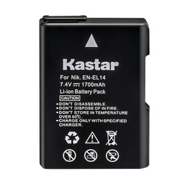 Kastar 2 Battery + LCD Dual Charger for Nikon EN-EL14, EN-EL14a, MH-24 and Coolpix P7000 Coolpix P7100 Coolpix P7700 Coolpix P7800, Nikon D3100 D3200 D3300 D3400 D3500 D5100 D5300 D5500 D5600 Df DSLR