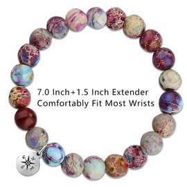 Graduation Gifts for Her Him,Graduation Bracelets Inspirational Compass Bracelet Class of 2025 Graduate Gifts Middle School High School College Bachelor Master Women Daughter Friends (Flower purple)