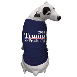 Trump for President 2024 - MAGA Republican Savior Election Dog Shirt (Navy, Large)