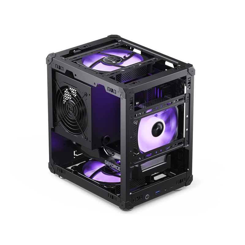 JONSBO C6 Black Mini MATX Mesh Case,Simple Compact Desktop Micro