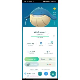 XXL Wailmer or XXL Snorlax to win Showcase
