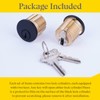 2 Pack Brass Mortise Door Cylinder Lock, 1 1/8" Inch
