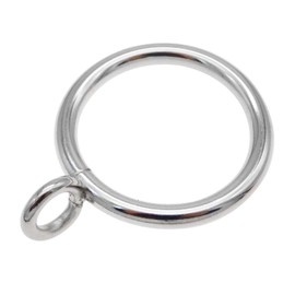 10 pcs 55mm Silver Metal Curtain Rings Chrome Plated Curtain Drapery Pole Rod Rings with Eyelet Loops Hanging Rings Accessories