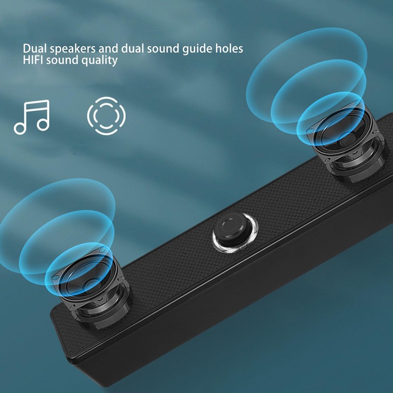 GOWENIC Altavoces para Computadora, Barra de Sonido de Escritorio con