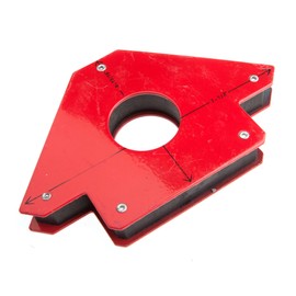Forney 70715 Magnetic Welding Jig with Center Hole, Large, Lifts up to 75-Pounds , Red