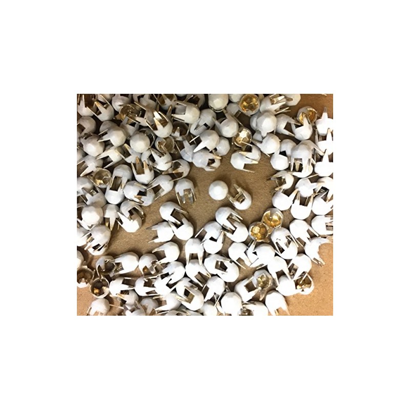 150 Nailheads ,Spots , Studs, WHITE Size 2/16" (3.5mm) with