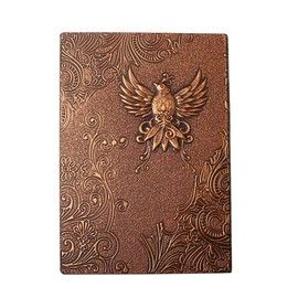 200 Pages A5 Vintage Leather Notebook, 3D Embossed Phoenix Notebook Travel Journal Notepad Copper Phoenix Notebook Diary Travel Journal for School Office Christmas Birthday Gifts