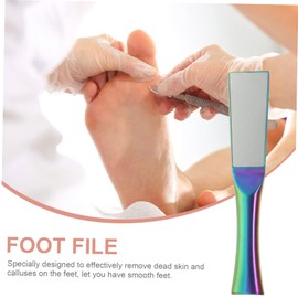 Mikinona Foot File Double Sided Calluses Remover Foot Scraper Dead Skin Tool Stainless Steel Comfortable Grip