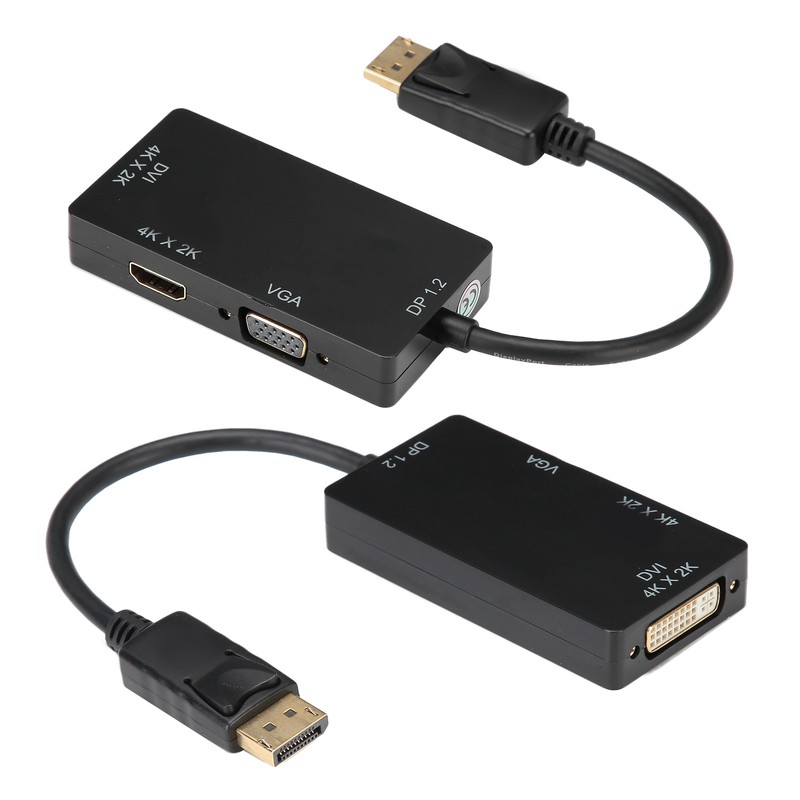 3-in-1 Adapter Displayport to HDMI/VGA/DVI Multifunction High Definition Converter Cable