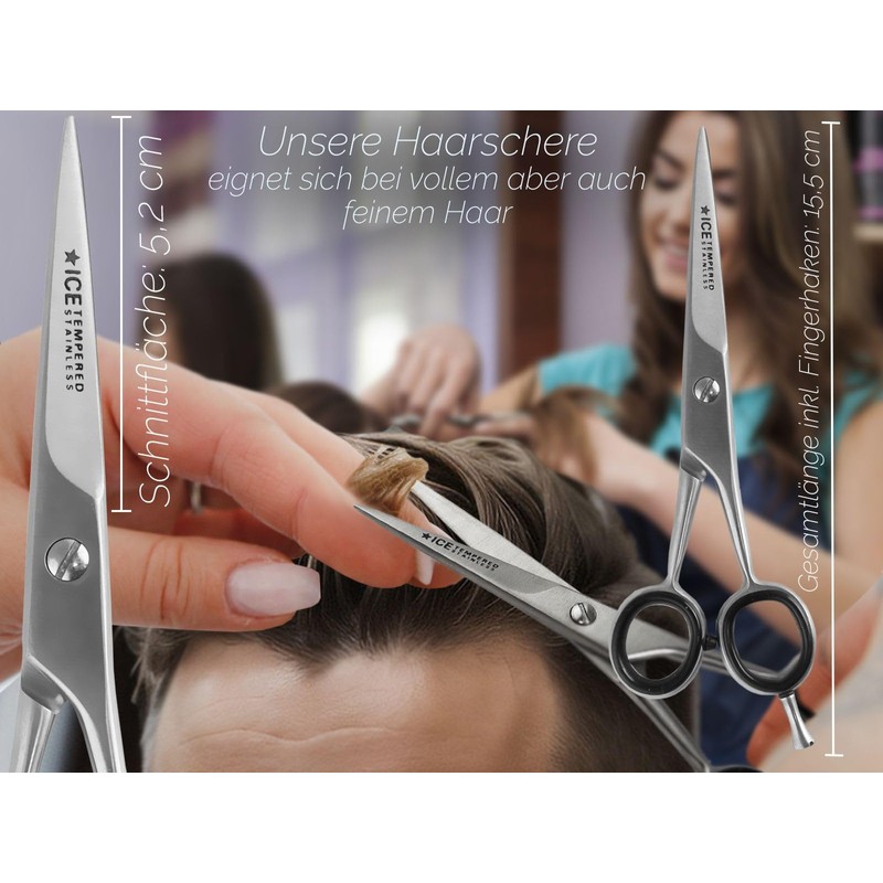 Hairdressing Scissors 5.5 Inch Ice Rustproof Double Sided Micro Teeth