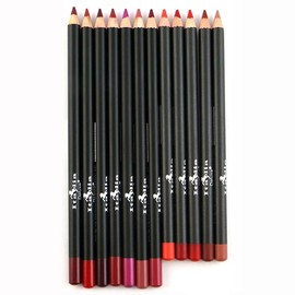 12pc Italia Deluxe Ultra Fine Lip Liner and Eye Liner Set, Creamy, Highly Pigmented Lipliner Eyeliner Makeup with many Cosmetic Colors