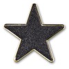 Glitter Star Pin Badge - Enamel - Single (BLACK)
