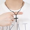 HSWYFCJY Cross Necklace Men's Women's Cross Chain Silver/Black/Gold Necklace with