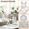 HTTBEIZI 40 Pack Glass Bud Vases in Bulk, Clear Small