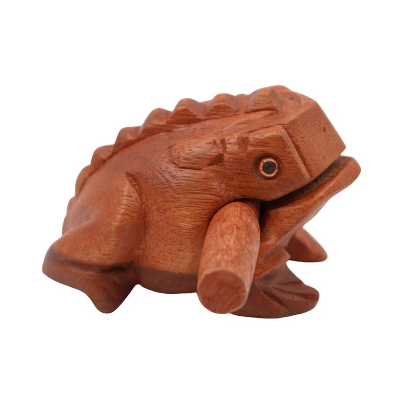 Hsthe Sea Mini Wooden Croaking Frog, Fair Trade Percussion Instrument,