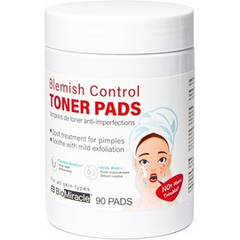 BioMiracle Blemish Control Toner Pads, Spot Treatment for Blemishes, Mild Exfoliation, Soothing (90 Pads)
