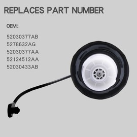ZLPTEAM Gas Cap Fuel Cap For 2000-2020 Dodge Ram 1500 2500 3500, Chrysler 200 300 Town and Country Aspen Sebring, Jeep Wrangler JK, 52124512AA