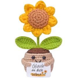 Mwmoeen Funny Positive Sunflower Pocket Hug, Creative Positive Potato Doll Gifts Best Friend Gifts for Girlfriend Small Gifts for Women (A36)