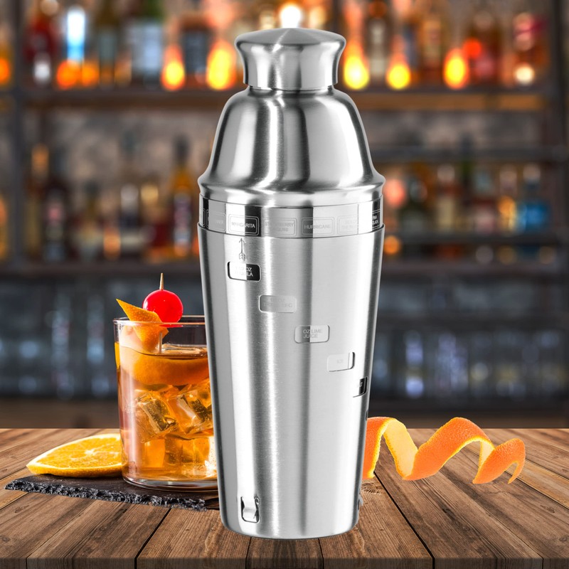 OGGI Dial A Drink Cocktail Shaker - Stainless Steel, 15
