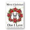 Second Ave One I Love Christmas Wreath Penguin Love Romantic