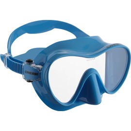 CRESSI F1 Mask Blue - Frameless Mask for Diving and Snorkeling, Blue, One Size, Unisex