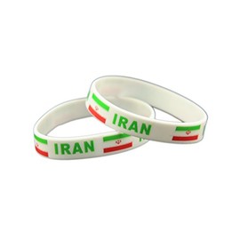 Evankin Forest Country Flag Unisex Silicone Bracelet Rubber Sports Fashion Wristband(Iran,one size)